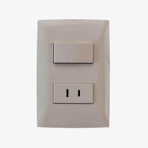 INTERRUPTOR SEN Y TOMA S/TIERRA CON LEVITON