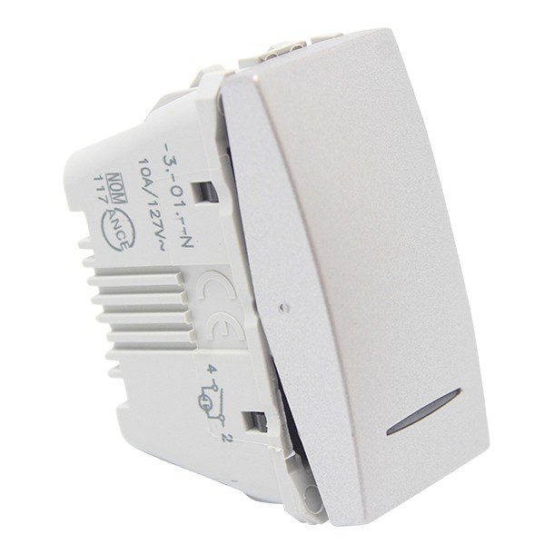 INTERRUPTOR SENCILLO C/LUZ COLOR ALUMNIO SCHNEIDER ELECTRIC