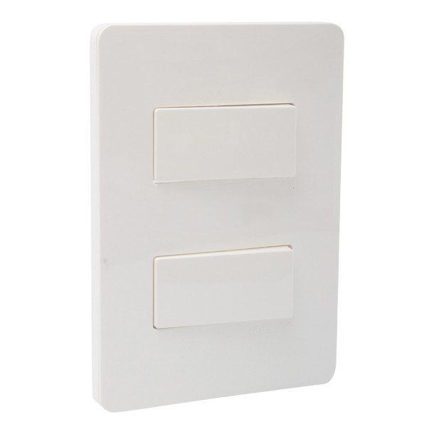 2 APAGADORES SENCILLOS CON PLACA BLANCO