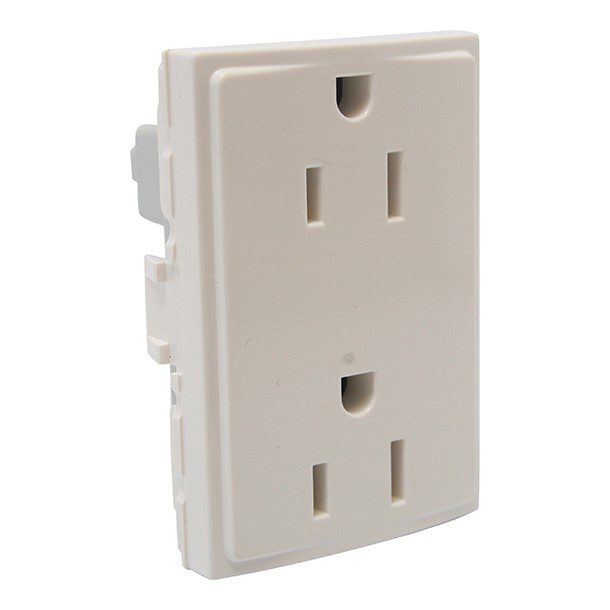 TOMA DÚPLEX 2P+T COLOR MARFIL