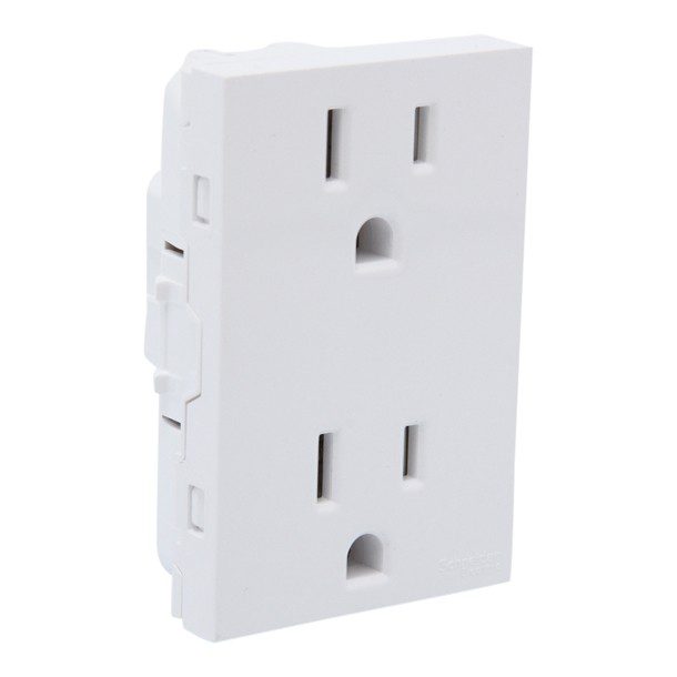 TOMA DE CORRIENTE DUPLEX 2P + T .BLANCO.15A 127V~