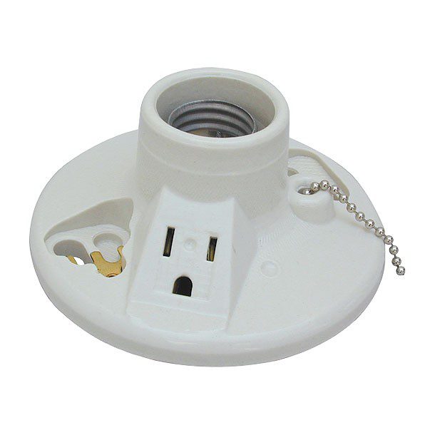 PORTALAMPARA DE PORCELANA C/CONT