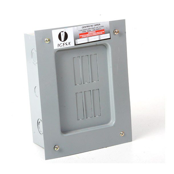 CENTRO DE CARGA DE 6 UNIDADES EMPOTRAR