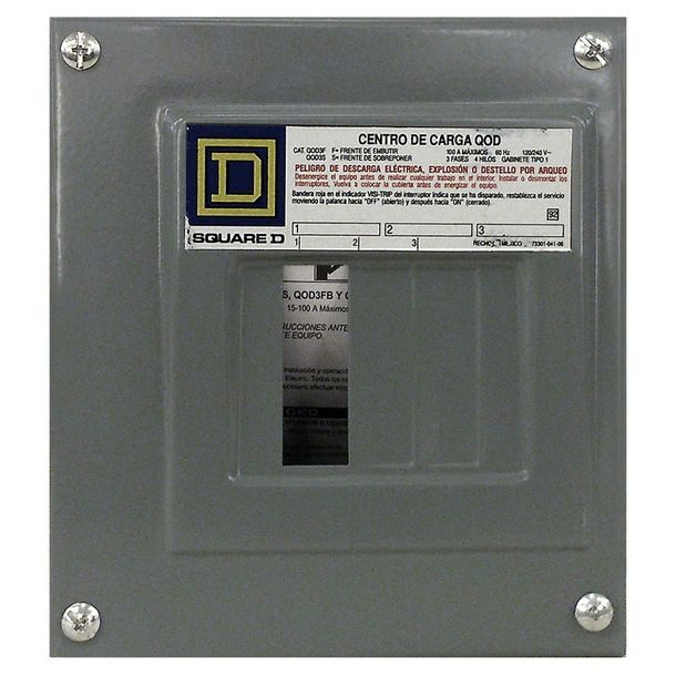CENTRO DE CARGA 3P 100A DE SOBREPONER