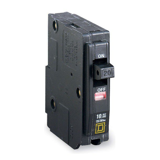 INTERRUPTOR QO 1 POLO 20A CON VENTANA