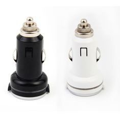 PAQUETE 2 CARGADORES USB PARA AUTOS BLANCO Y NEGRO CE TECH