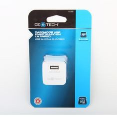 CARGADOR USB PARA PARED BLANCO CE TECH