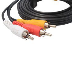 CABLE DE AUDIO VIDEO CON ENCHUFES RCA