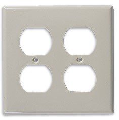 PLACA 4X4 PARA CONTACTO DÚPLEX MARFIL