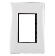 PLACA BLANCA DE 3 MODULOS