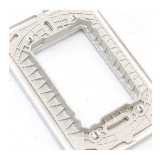 PLACA 3 MÓDULOS PLÁSTICA COLOR BLANCO