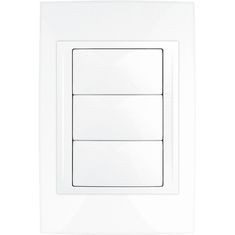 PLACA 3 MÓDULOS PLÁSTICA COLOR BLANCO