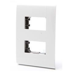 PLACA DE 2 MÓDULOS COLOR BLANCA