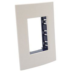 PLACA RECTANGULAR 3 MÓDULOS COLOR BLANCA