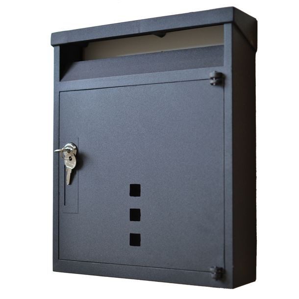 BUZÓN NEGRO CON CHAPA RUSTICO