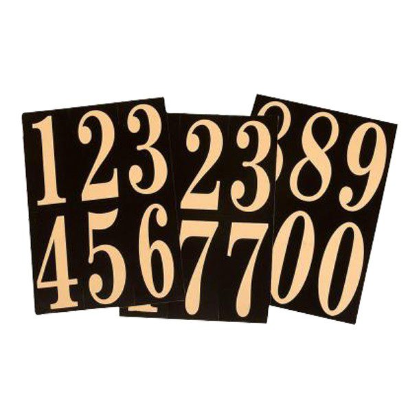 PAQUETE DE NÚMEROS ORO 3"