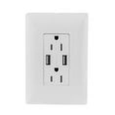 CONTACTO DUPLEX 2P+T C/2 TOMAS USB 2.1 AMP C/ PLACA