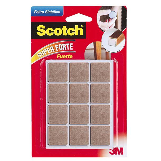 3M SCOTCH PROTECTORDE FIELTRO CUADRADO COLOR MARRÓN