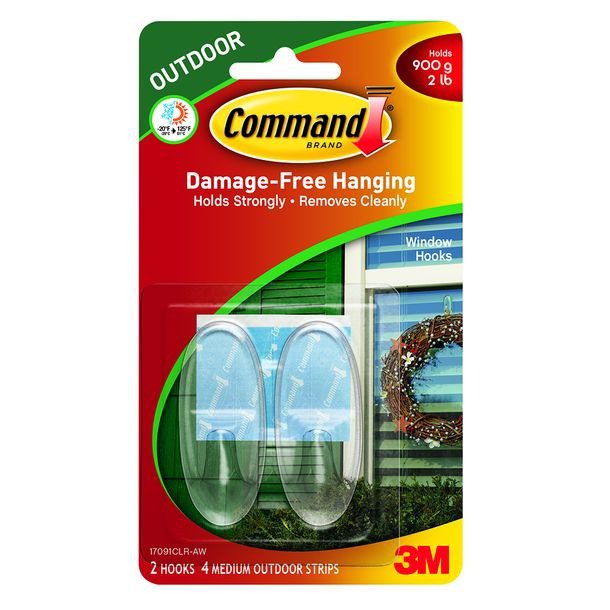 3M COMMAND GANCHO SUJETADOR MEDIANO PARA EXTERIORES