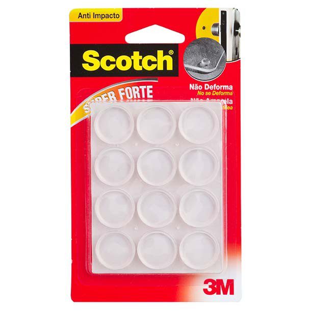 3M SCOTCH TOPE ANTI IMPACTO REDONDO TRANSPARENTES
