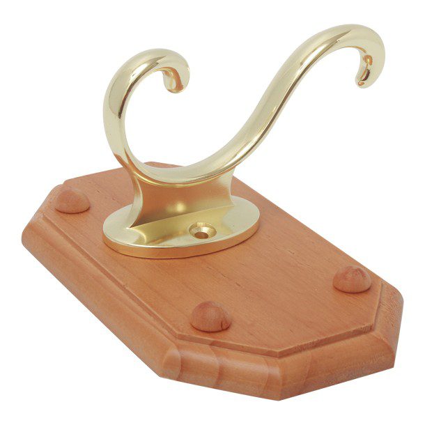 GANCHO DORADO BASE MADERA