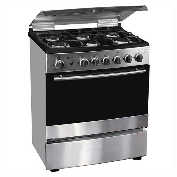 ESTUFA DE PISO KOBLENZ CON CUBIERTA CERAMICA NEGRA