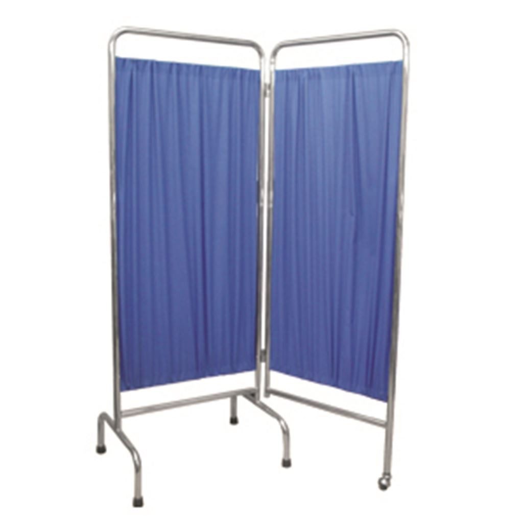 Biombo Serrano de 2 Hojas con Ruedas Azul