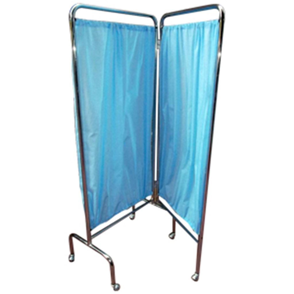 Biombo Aztahuacan de 2 Hojas con Ruedas Azul